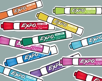 Dry Erase Markers PNG Files DIGITAL DOWNLOAD