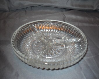 Small Clear Glass Relish Dish
