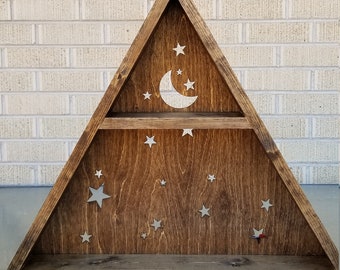 Extra Large Triangle Shelf with Starry Night Backing