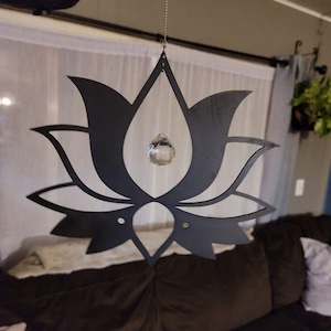 Lotus Crystal Sun Catcher