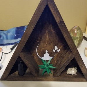 Zen Babe, Triangle Shelf, Geometric shelf, Crystal Shelf, 12 in
