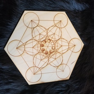Meatron&#39;s Cube with Moon Phase Crystal Grid