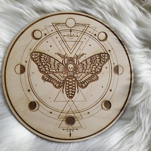 Death Moth Moon Phase Crystal Grid