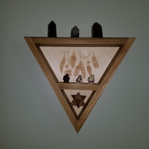 Boho Feather Triangle Shelf