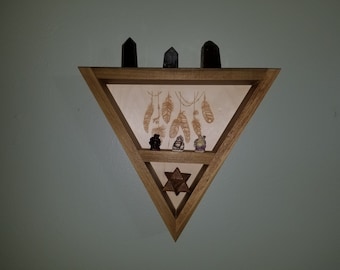 Boho Feather Triangle Shelf