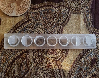 Moon Phase Selenite wand