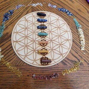 Flower of Life Chakra Crystal Grid