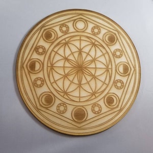 Seed of Life Moon Phase Crystal Grid