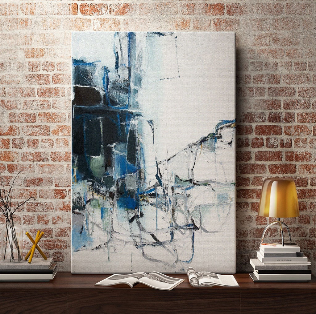 Blue Memory #9, Oil Painting, Abstract Art, Abstract, Abstract Oil ...