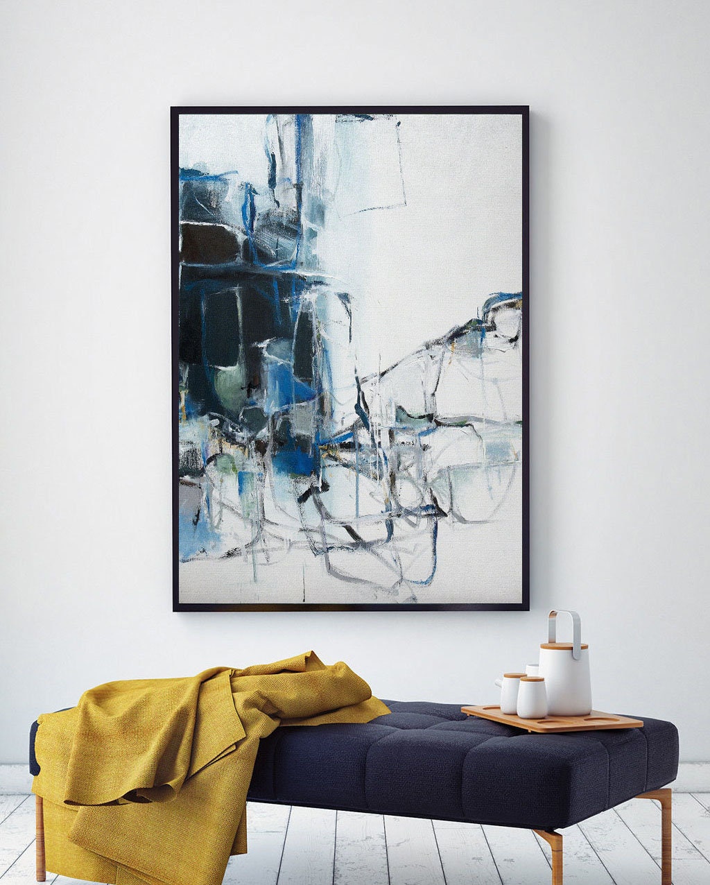Blue Memory #9, Oil Painting, Abstract Art, Abstract, Abstract Oil ...