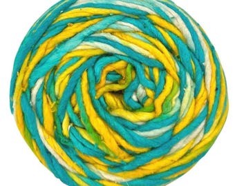 Darn Good Yarn Recycled Silk Roving Ocean Light Worsted Weight No Tag No Ball Band