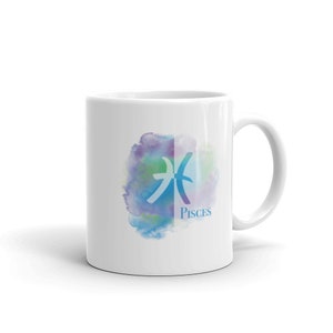 Pisces Colorful Coffee Mug 11oz, 15oz - Zodiac Coffee Mug - Pisces Gifts - February, March Birthday