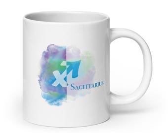 Skytten Färgglad Kaffemugg 340 ml, 450 ml - Stjärntecken Kaffemugg - Skytten Gåvor - November, December Födelsedag