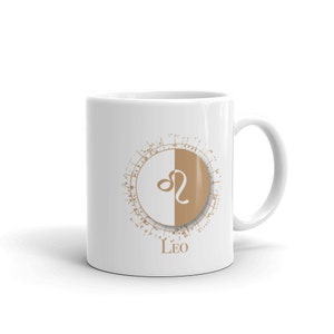 Leo Gold Coffee Mug 11oz, 15oz - Zodiac Coffee Mug - Leo Gifts - July, August Birthday