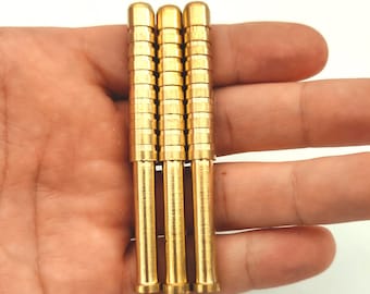 3 REAL BRASS ONE HITTER PIPES DUGOUT BAT 3" MADE IN USA** ASSORTED - Foto 3