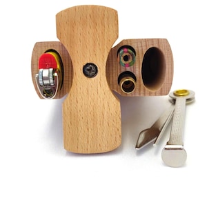 Zestaw LRG Beech Wood Dugout z zapalniczką i 2 kijami One Hitter według własnego wyboru, sprężynowa zapalniczka Bic w zestawie, 8 sitek do fajek, narzędzie do czyszczenia zdjęcie 6