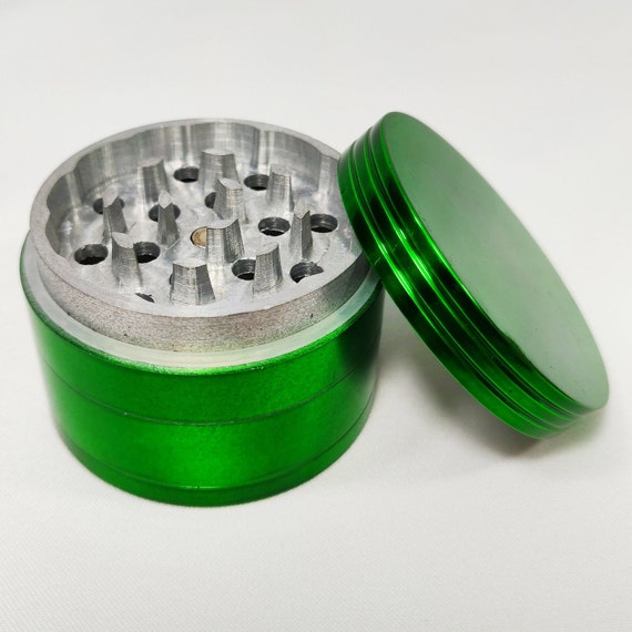 tobacco grinder near me Green 2 Inch Herb Grinder With Catcher, Metal Grinder for Herbs, 4 Pieces,  Metal Tobacco and Kitchen Spice Grinder + Screened Bottom Chamber