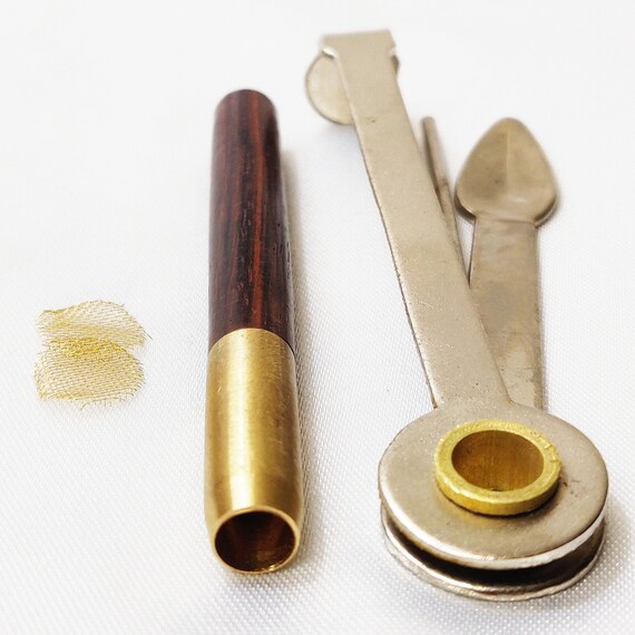 A Rosewood & Brass Chillum A Rosewood & Brass Chillum