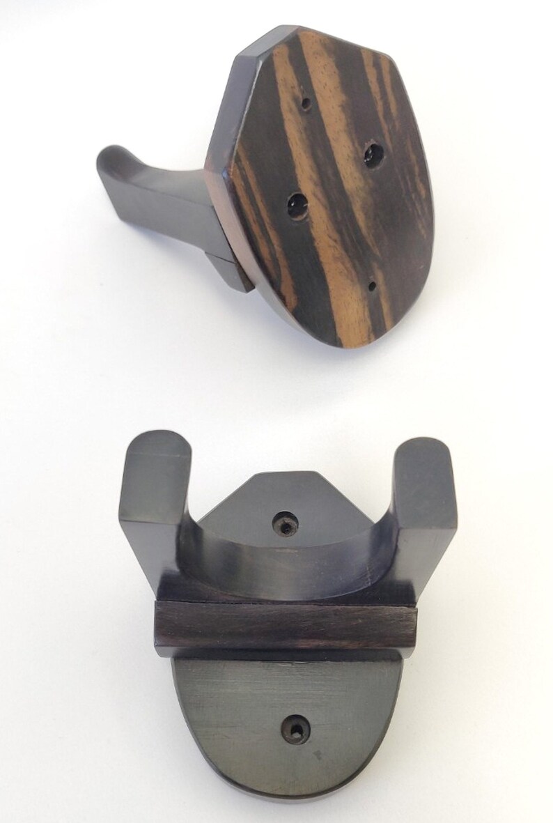 Imported Ebony Wood Guitar Hanger, Perfect Wall Hanger for Acoustic and/or Electric Guitars image 6
