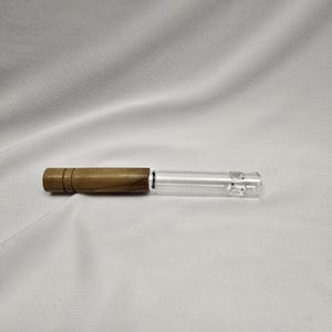 Chillum en bois et en verre avec 4 paravents en laiton
