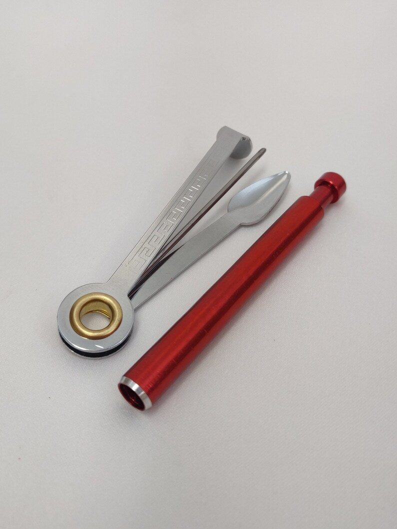 Red 3 Push to Clean Onehitter Pipe Cleaning Tool Set Etsy