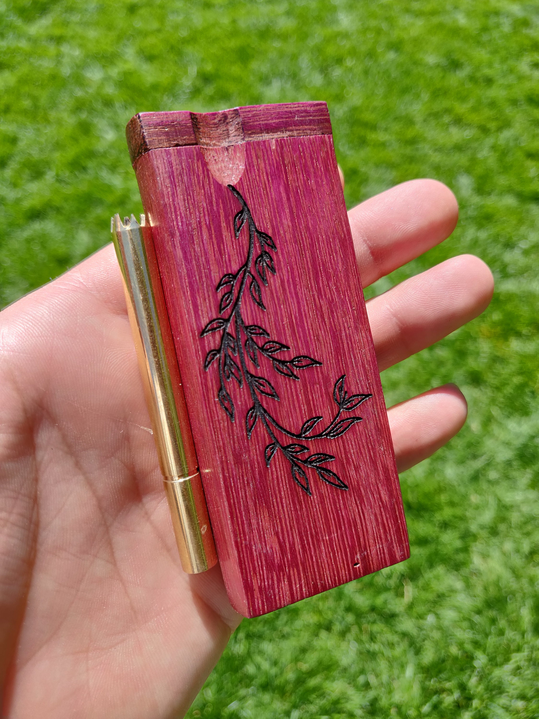 Rama grabado exótico excavación de madera latón un bateador | Etsy