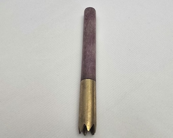 Bate de un solo golpe PurpleHeart y latón de 3 pulgadas, 4 mallas para pipas y juego de limpieza multiherramienta opcional para pipas. Se adapta a la mayoría de cajas de almacenamiento de 4 pulgadas.
