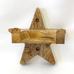 Cabide de guitarra de madeira Star Mango da Omnya, feito à mão com opção de gravação a laser, cabide de parede perfeito para guitarras acústicas e/ou elétricas