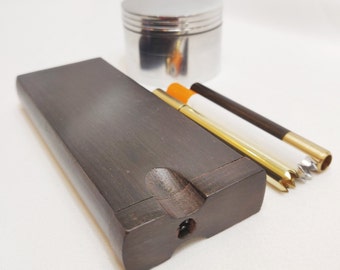 Ebony Dugout Set, Metal Grinder, Brass One Hitters