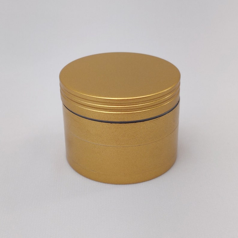 Gold Herb Grinder With Screen Catcher 2 Metal Grinder Etsy