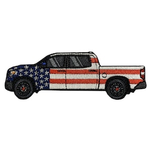 Toyota Tundra Crew Max USA Flag Patriotic Embroidered Patch