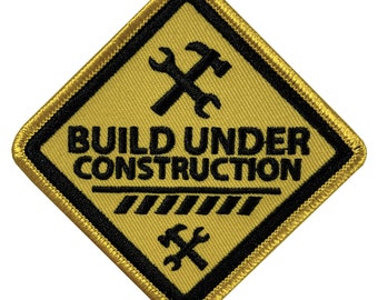 Build Under Construction Geborduurde Patch
