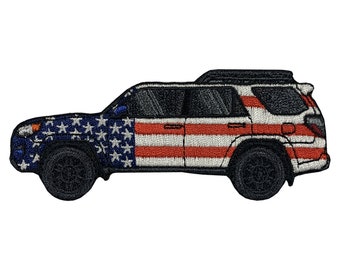 Parche bordado patriótico con la bandera de EE. UU. para Toyota 4Runner TRD PRO