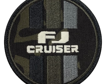Toyota FJ Cruiser Black Camo Circle Embroidered Patch