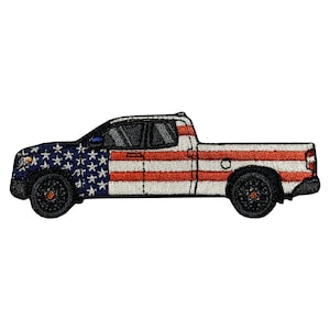 Toyota Tundra Double Cab USA Flag Patriotic Embroidered Patch