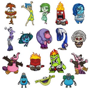 Può includere: Una collezione di toppe ricamate con i personaggi del film d'animazione "Inside Out". Le toppe raffigurano varie emozioni, tra cui Gioia, Tristezza, Rabbia, Paura e Disgusto, in colori vivaci e design dettagliati. Queste toppe sono adatte per decorare abbigliamento o accessori.