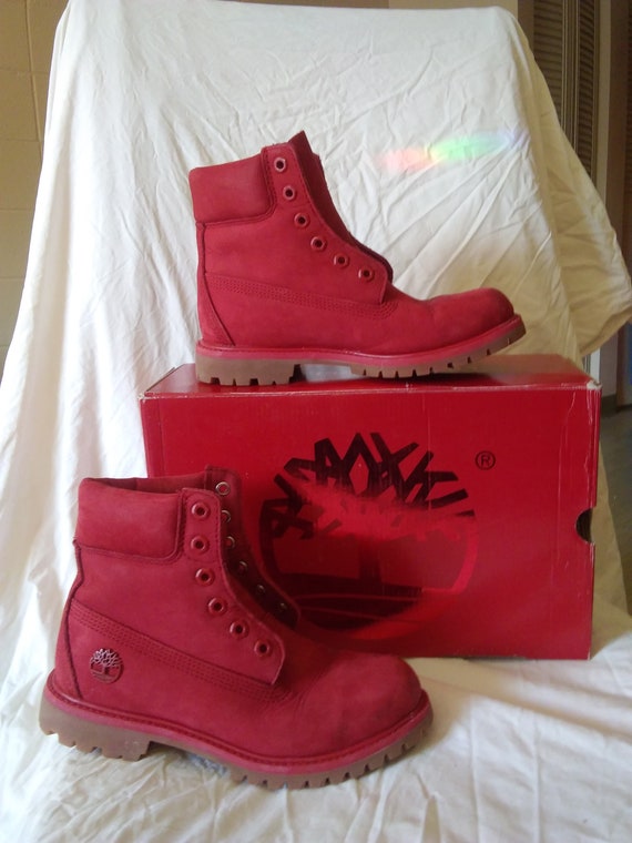 ruby red timberlands