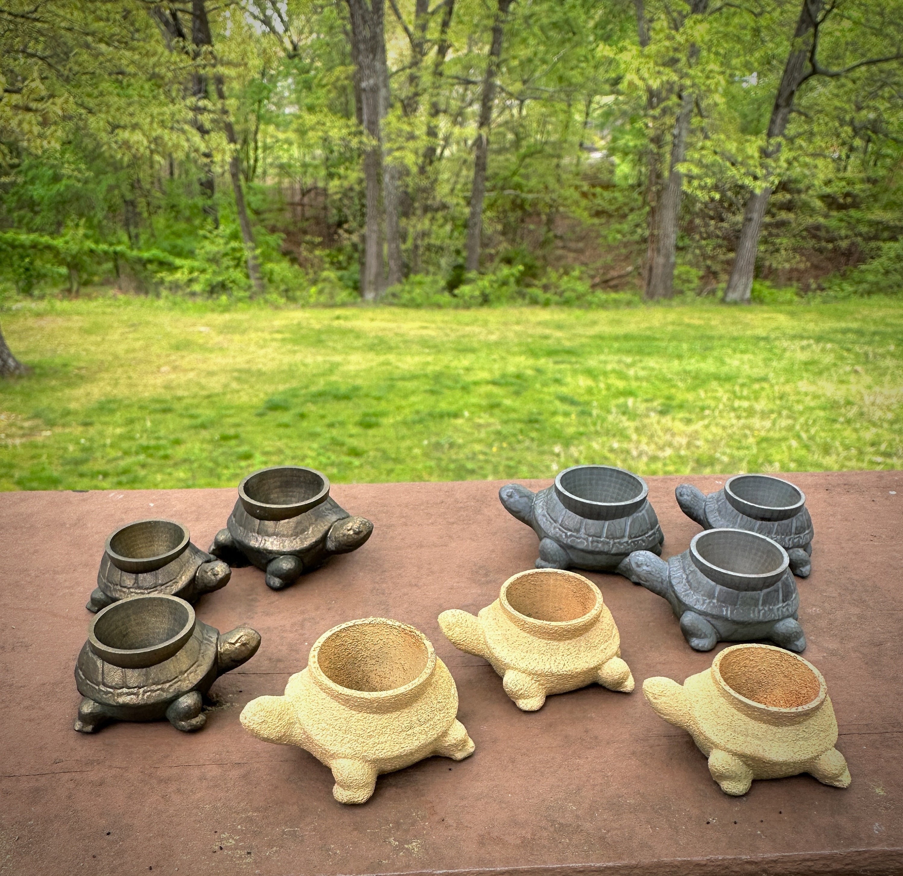 Statuetta Di Tartaruga In Miniatura / Scultura In Argilla - Foto 7