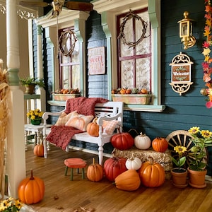 Dollhouse Miniature Autumn Throw, Scale 1:12