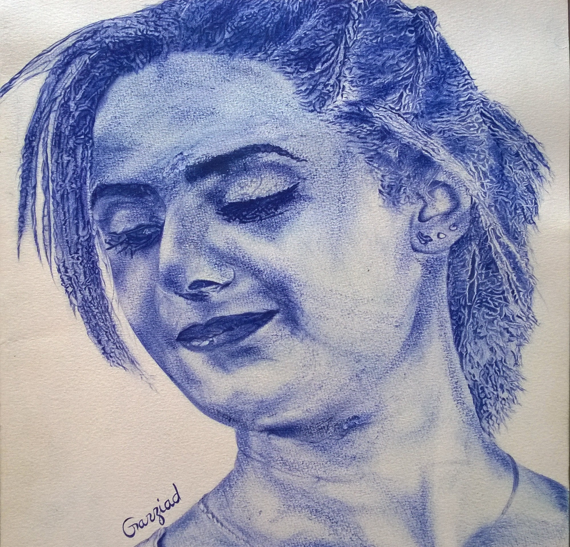 Custom Portrait Bic Pen Drawing Hand Ballpoint pen Drawing Etsy