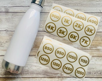 Milestone water bottle and decals | Cycling and Treadmill Accessories | Fitness | Bike | 100’s | Custom by Request