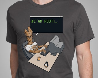 I am Groot T Shirt - I am Groot Shirt - Geek TShirt - Geek T-Shirt - Geek Shirt - Geek Gift - Geek Clothing - Linux Shirt