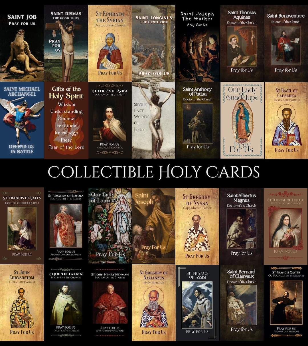 Holy Card Booster Pack | Collectible Catholic Prayer Cards - Etsy
