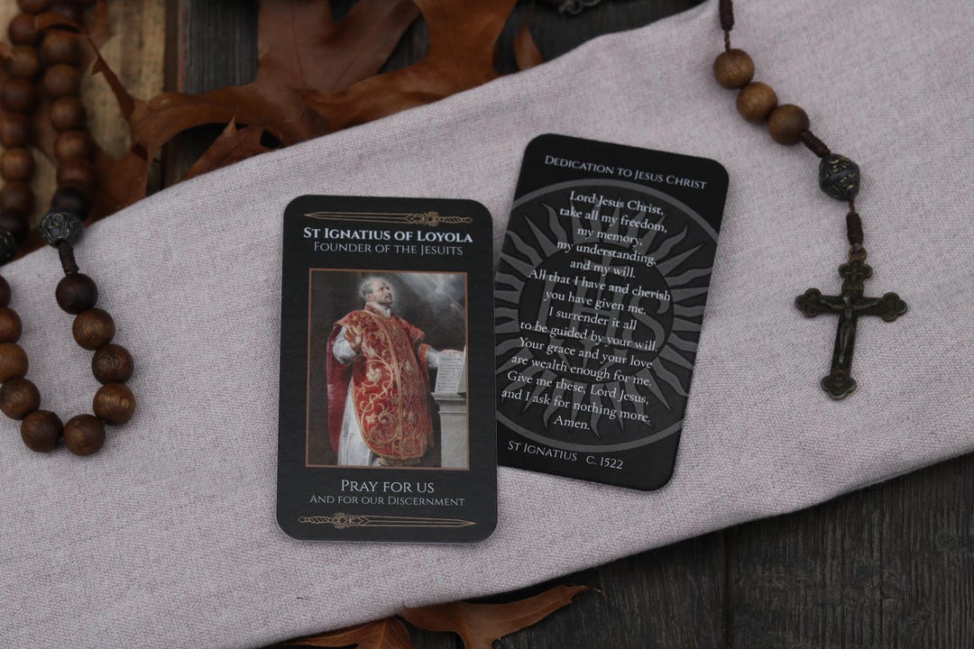 Saint Ignatius of Loyola Prayer Card Set: Catholic Gift - Etsy