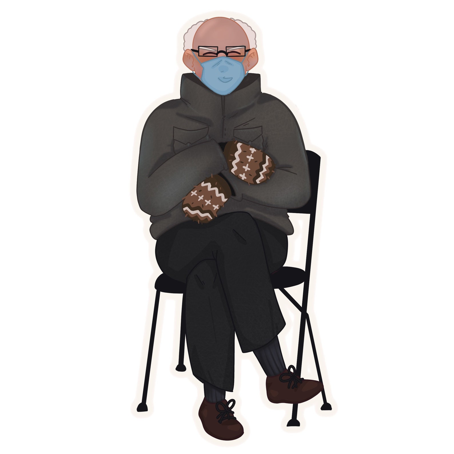 Bernie Sanders Chair Fan Art Sticker Etsy