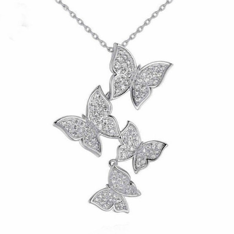 Into the Garden Crystal Butterfly Necklace
