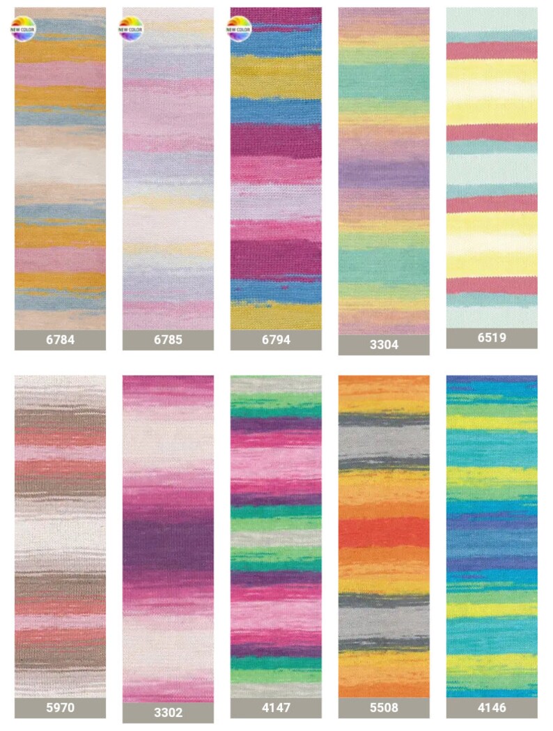 Knitting Yarn multicolor yarn baby yarn Alize Cotton Gold Batik hypoallergenic yarn cotton yarn Soft Yarn crochet yarn