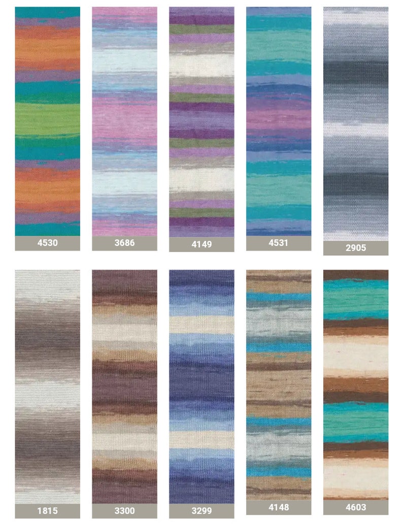 Knitting Yarn multicolor yarn baby yarn Alize Cotton Gold Batik hypoallergenic yarn cotton yarn Soft Yarn crochet yarn