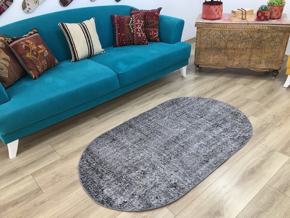 ヴィンテージラグ トルコラグ ラウンドラグ Vintage rug 05＊ 半円形の