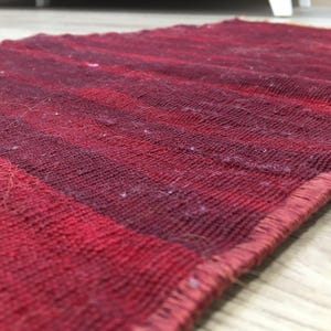 Kilim rug, Small turkish rug, Vintage rug, Bohemian rug, Carpet rug, 1.3x3 feet, Wool rug, Handmade rug, Front door rug, Boho rug, RK 10155 image 8